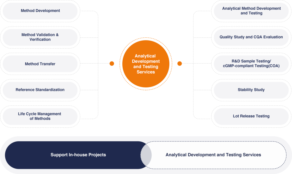 A diagram showing the different stages of the testing process.